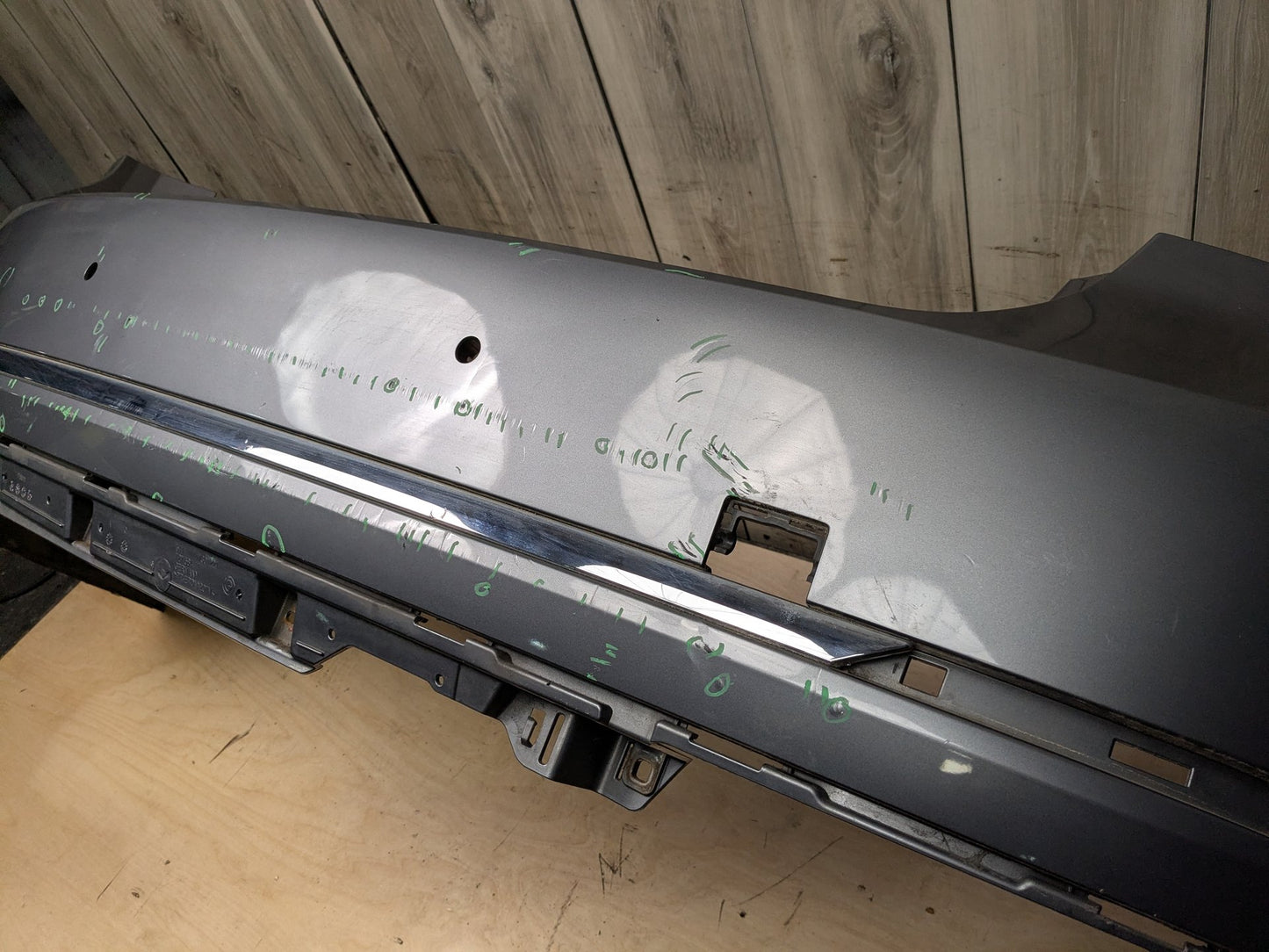 *13-15 OEM BMW F01 F02 740 750 Rear Bumper Cover w/ PDC Holes Gray A52 SPACEGRAU METALLIC (A52)