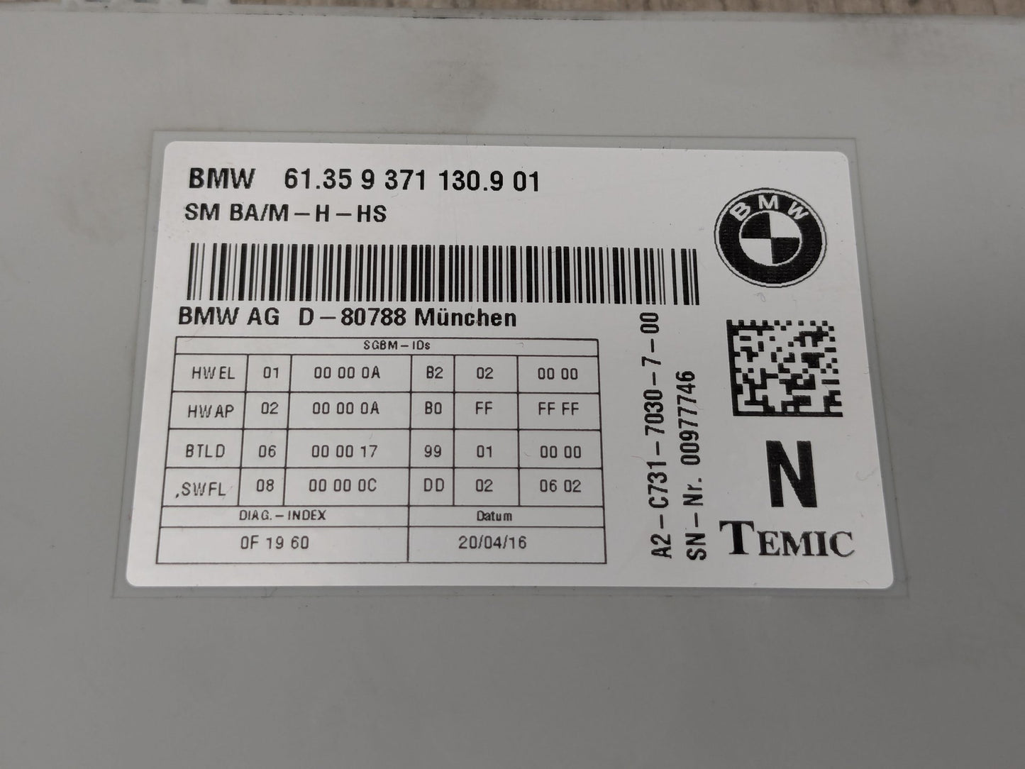 OEM BMW F15 F22 F30 F32 F36 F80 F82 M3 M4 Front Left Right Seat Control Module