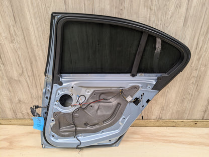 OEM BMW F30 F80 328 330 335 340 M3 Rear Right Passenger Door Shell Panel Blue LIQUID BLUE METALLIC (B40)