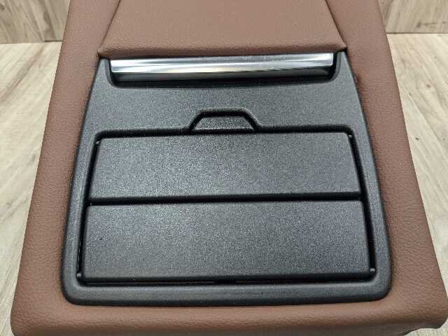 *15-18 OEM BMW F86 X6M REAR Seat Center Armrest Headrest Cup Holder ARAGONBRAUN