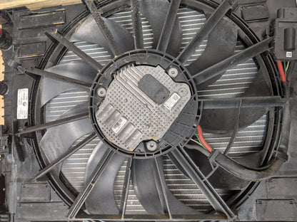 OEM BMW G12 750 G30 M550 Radiator Condenser Cooling Fan Shroud 1000W COMPLETE