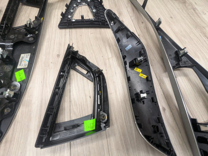 14-17 OEM BMW F22 228 M235 Central Console Dash Doors Aluminum Interior Trim SET