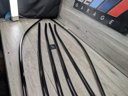 *11-17 OEM BMW F25 X3 SHADOW GLOSS Front Rear Left Right Door Trim SET (6)