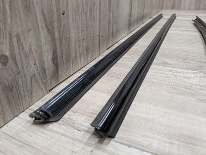 OEM BMW E88 128 135 Convertible Left Right Weatherstrip Molding Trims Black SET
