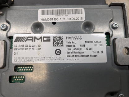 2015-2021 Mercedes-Benz C43 W205 Stereo Audio Amp Amplifier A2059000222