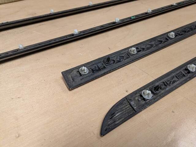 OEM BMW G12 740 750 M760 Lower Left Right Side Door Molding Strip Trim SET Black