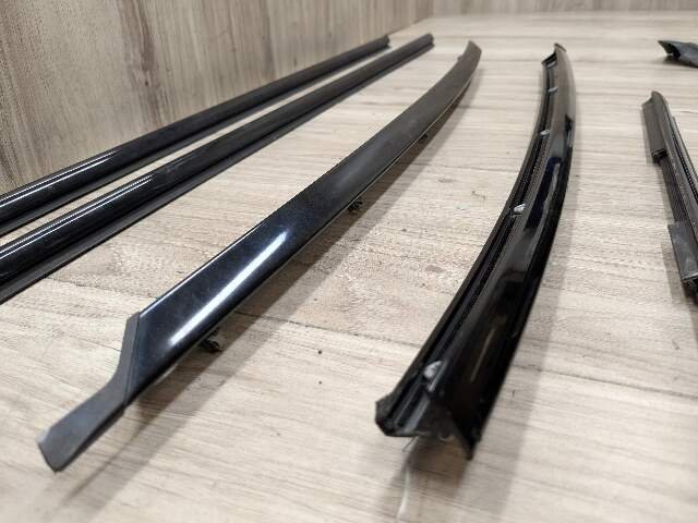 OEM BMW E88 128 135 Convertible Left Right Weatherstrip Molding Trims Black SET