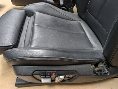 OEM BMW F30 Front Rear Interior SPORT Seats Door Panel SET Black Heated