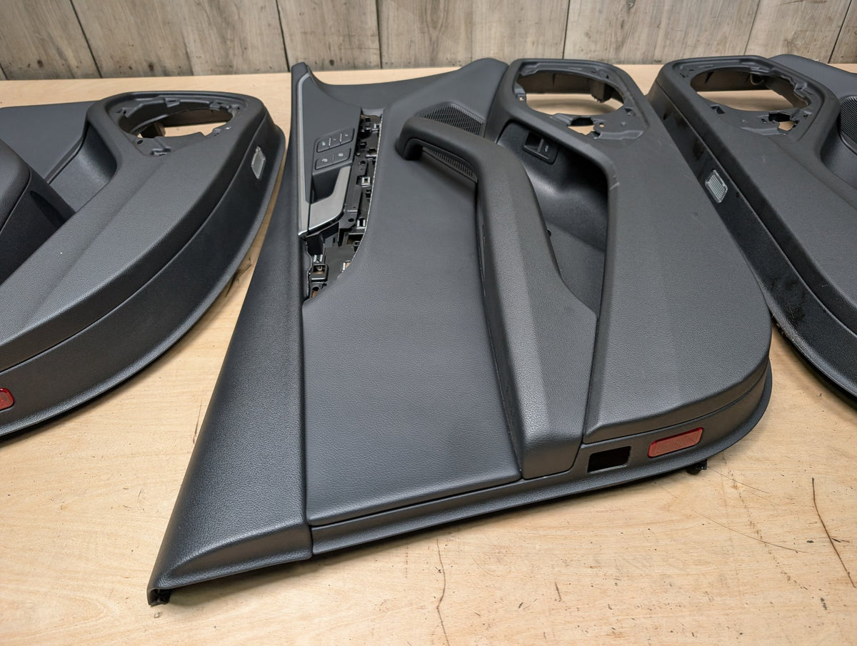 *17-19 OEM AUDI B9 A4 Front Rear Interior Door Panels Black SET Ambient Lighting