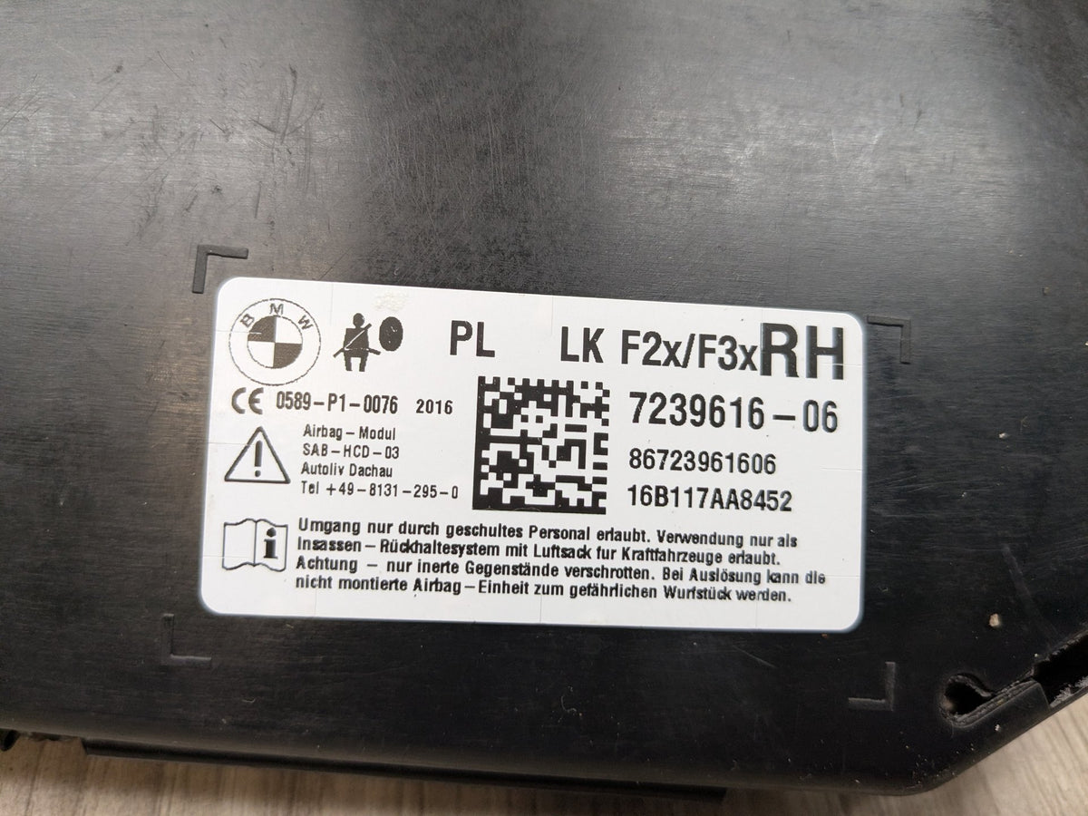 OEM BMW F22 F30 F32 F36 M2 M3 M4 Front Right Passenger Seat Airbag SRS