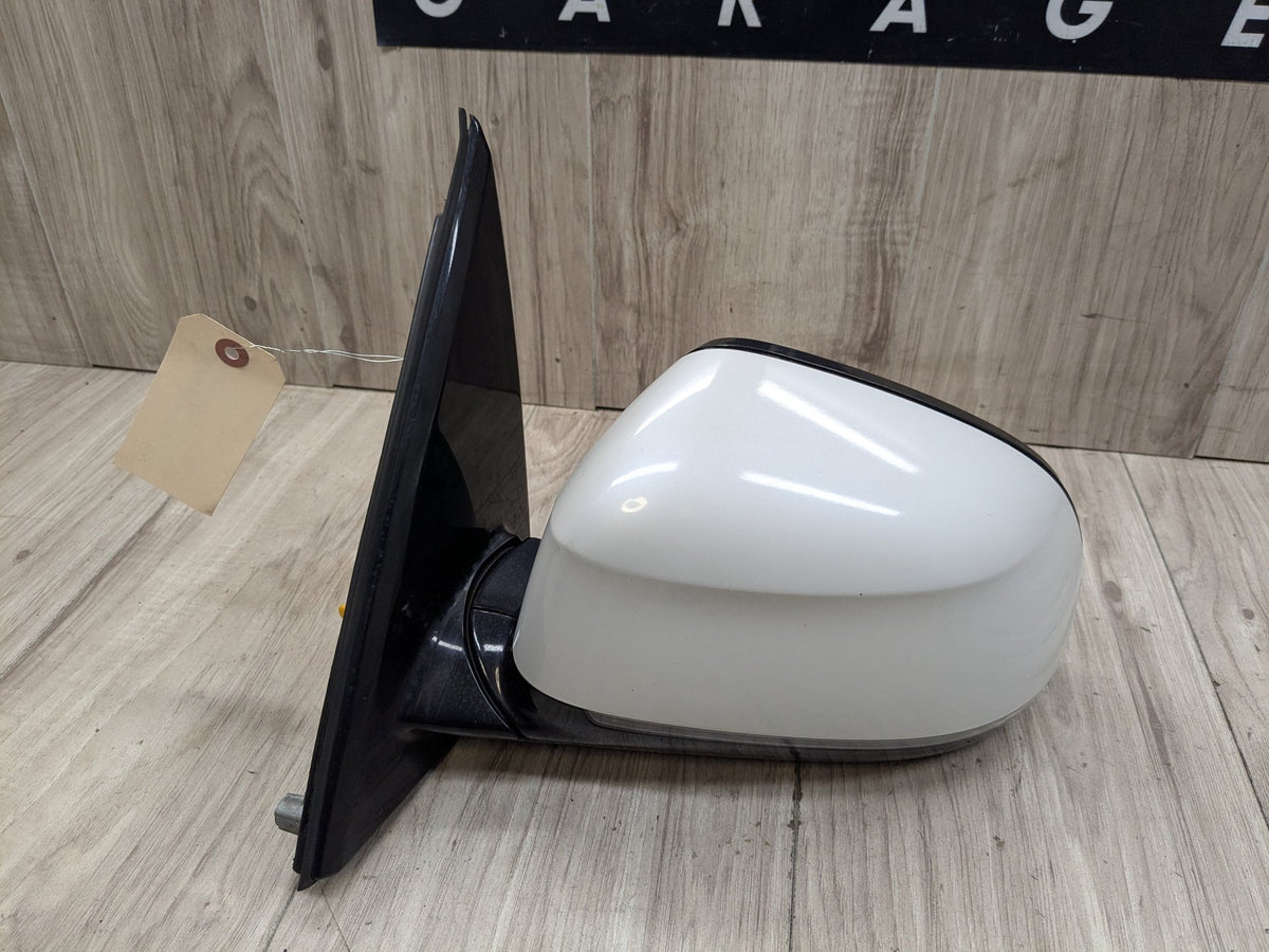 14-18 OEM BMW F15 X5 Left Driver Mirror Auto Dip Heated Shadow Line White