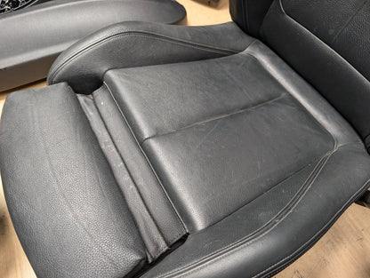 OEM BMW F30 Front Rear Interior SPORT Seats Door Panel SET Black Heated