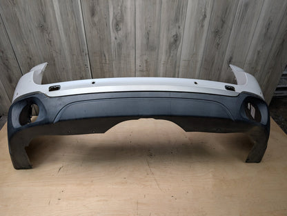 *14-18 OEM BMW F15 X5 Rear Bumper Cover PDC Holes w/ Diffuser N55 N57 White MINERALWEISS METALLIC (A96)
