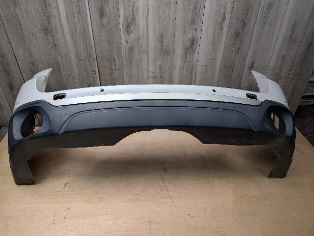 *14-18 OEM BMW F15 X5 Rear Bumper Cover PDC Holes w/ Diffuser N55 N57 White