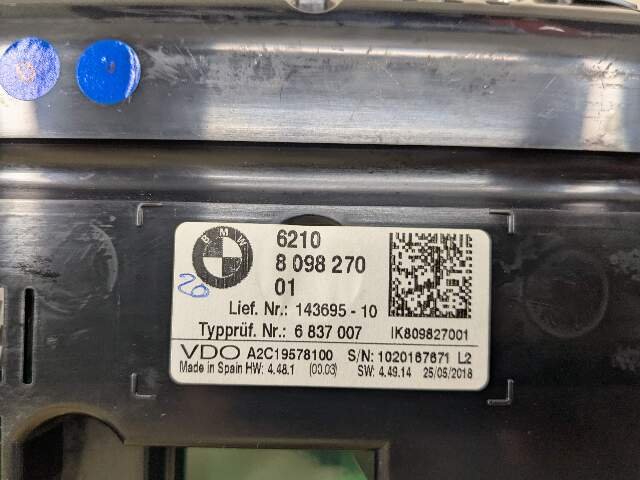 2018 BMW M2 F87 Instrument Speedometer Guage Cluster 8098270