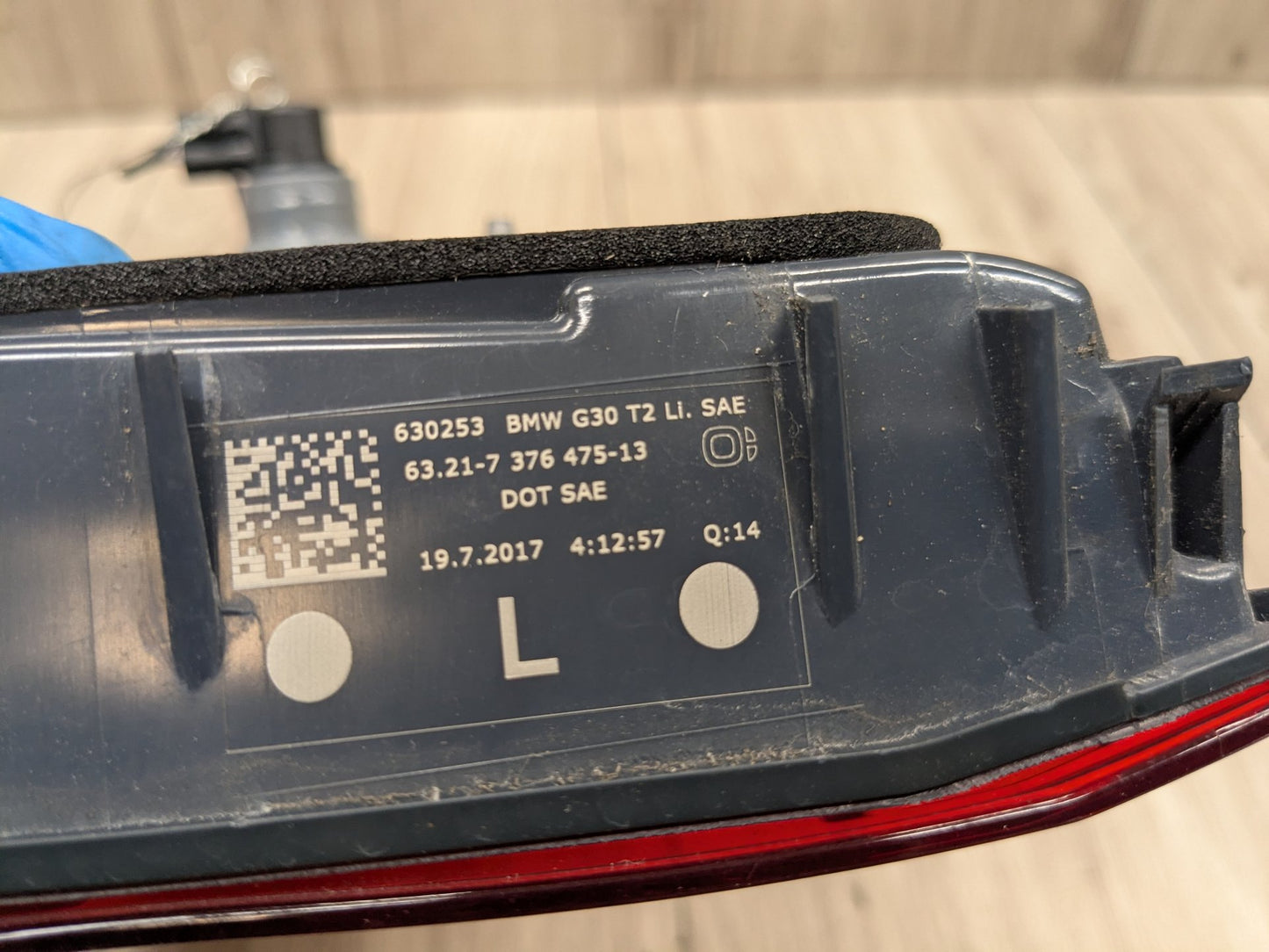 17-20 OEM BMW F90 G30 530 540 M550 M5 Rear Left Driver Inner Trunk Tail Light