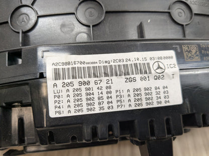 2015-2021 Mercedes-Benz C43 W205 Instrument Speedometer Guage Cluster A2059006721