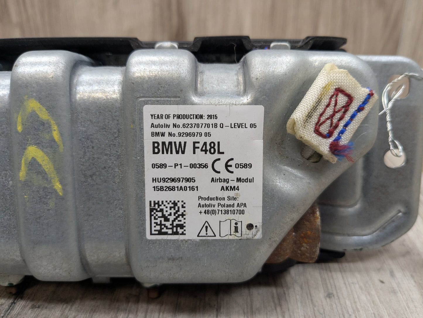 16-22 OEM BMW F39 F48 X1 X2 Front Left Driver Knee Lower Dash Airbag Black