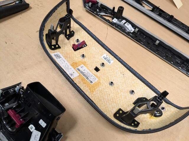 20-22 OEM BMW G12 750 Dash Doors Air Vent Wood Metal Effect Interior Trim SET