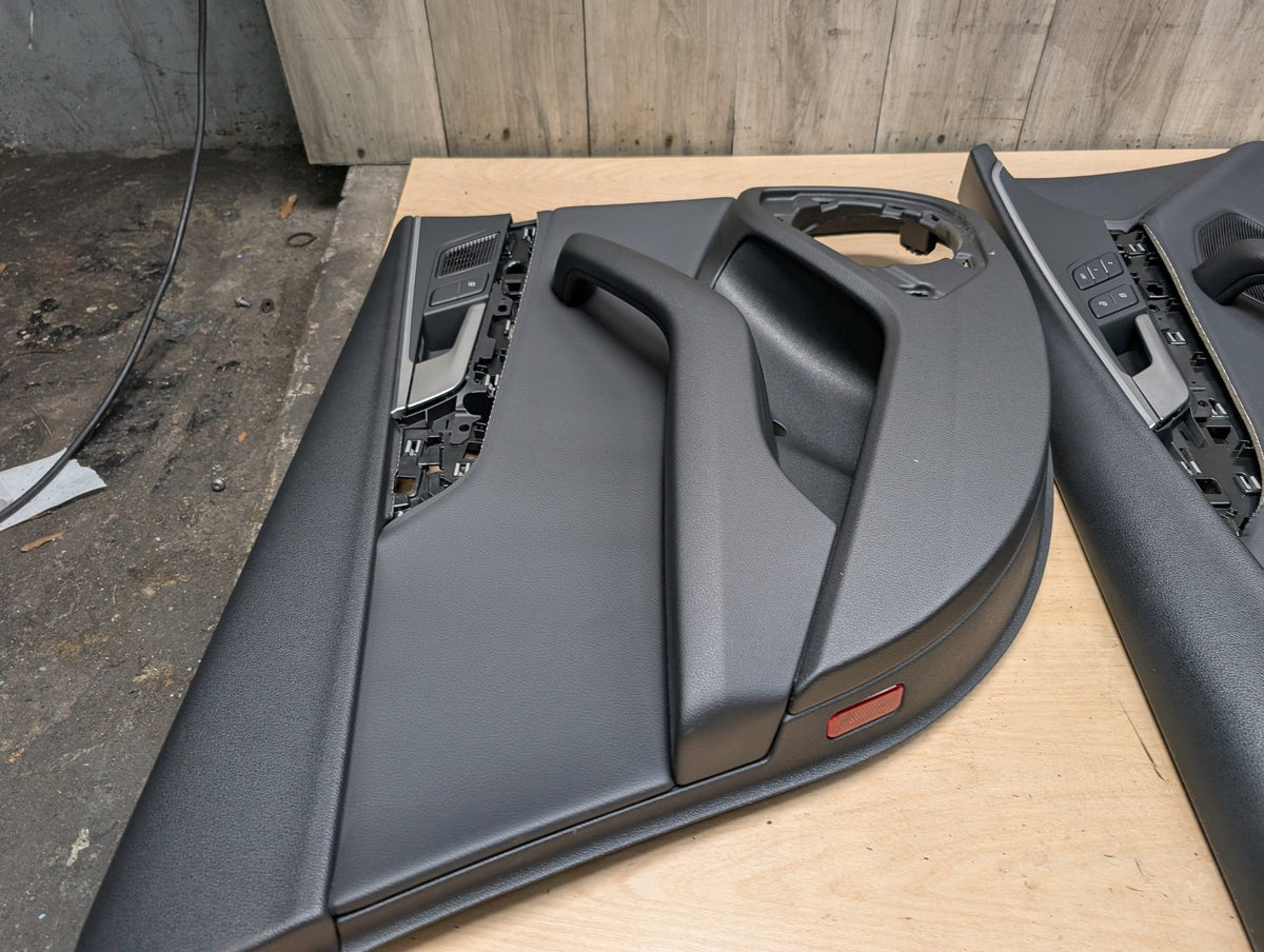 *17-19 OEM AUDI B9 A4 Front Rear Interior Door Panels Black SET Ambient Lighting