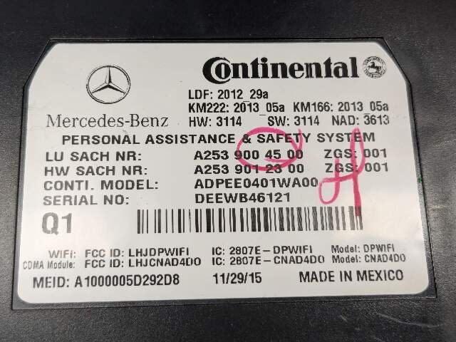 2015 - 2021 Mercedes-Benz C43 W205 Misc A2539004500