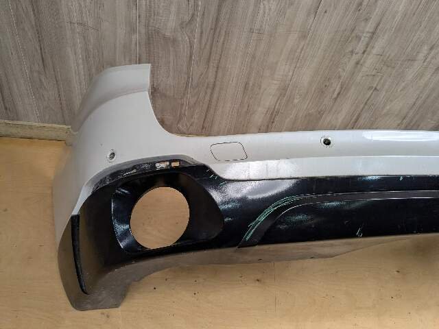 *14-18 OEM BMW F15 X5 Rear Bumper Cover PDC Holes w/ Diffuser N55 N57 White A96