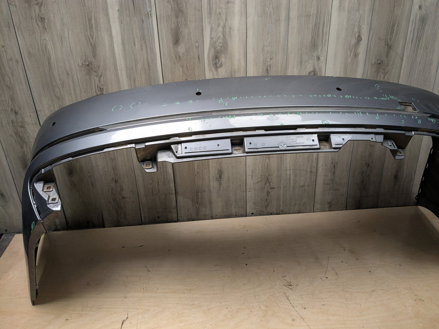 *13-15 OEM BMW F01 F02 740 750 Rear Bumper Cover w/ PDC Holes Gray A52 SPACEGRAU METALLIC (A52)