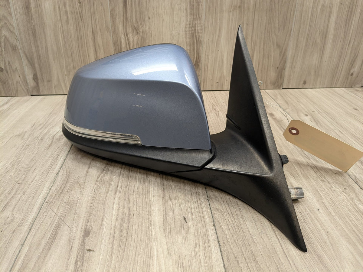 2014 BMW 320i F30 Front Right Passenger Side Mirror Assembly 7345674 OEM BMW F30 328 330 335 340 Right Passenger Auto Dip Heated Side Mirror Blue B40