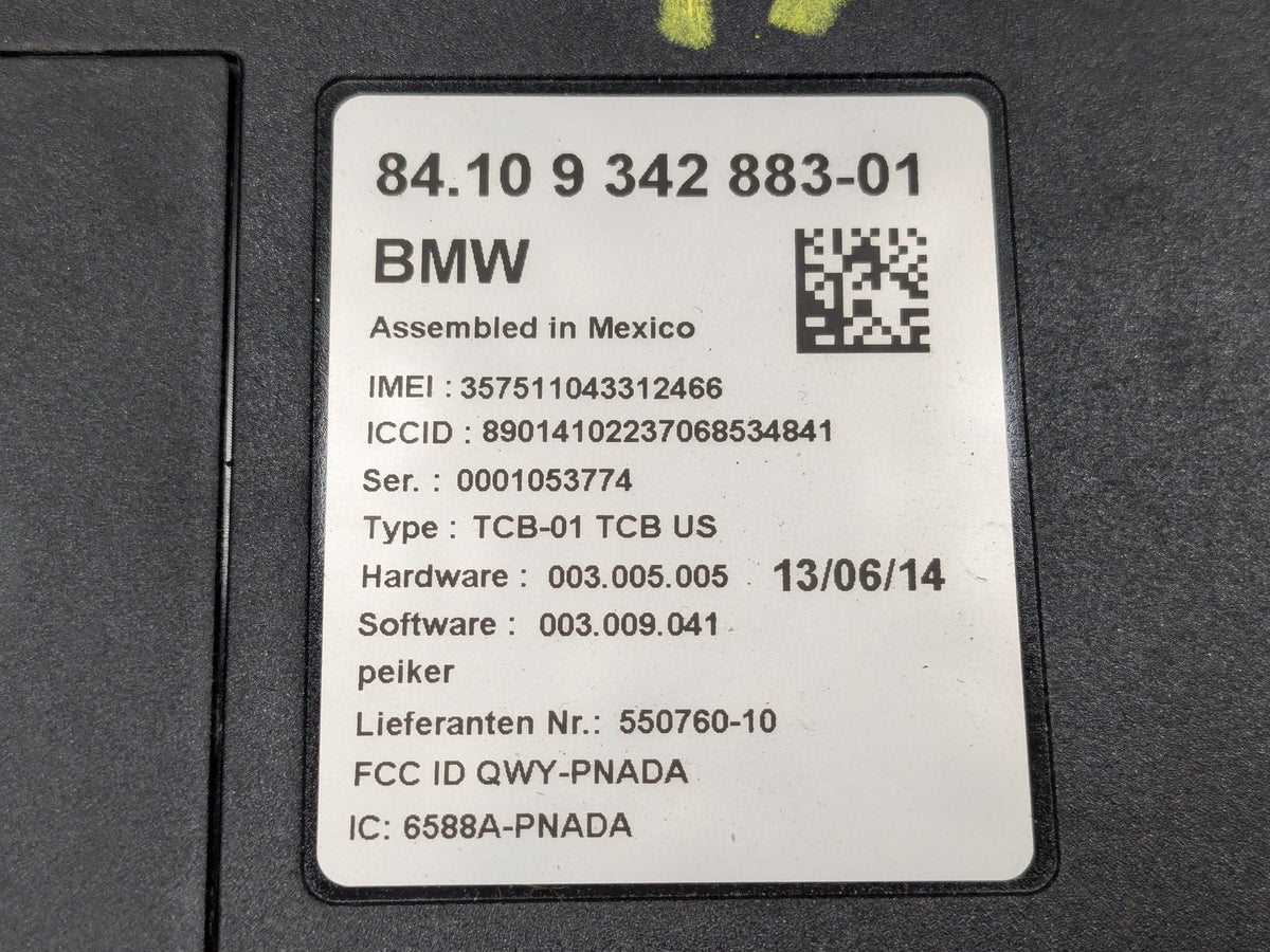 10-17 OEM BMW F10 F15 F30 F32 F80 F82 M3 M4 TCM Telematics Control Unit Module
