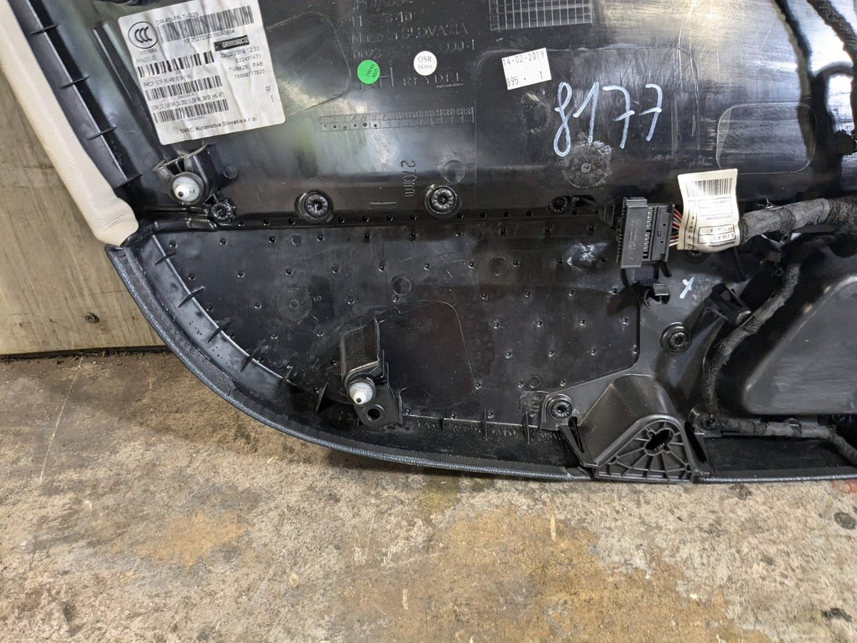 2020 BMW Z4 G29- Front Right Passenger Interior Door Panel Card