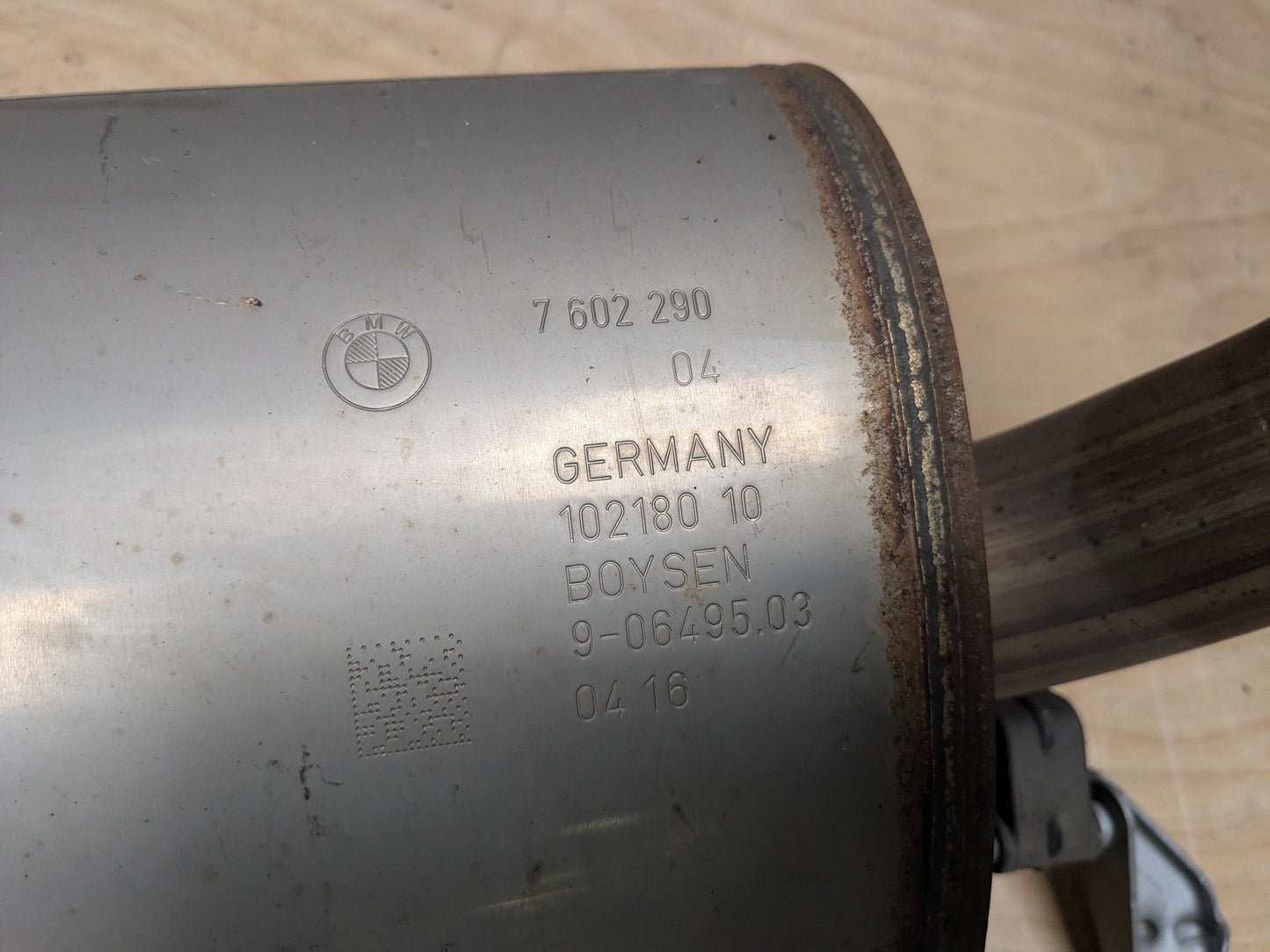 14-17 OEM BMW F22 F23 M235 Engine N55 Dual Exhaust Pipe Muffler w Black Tips