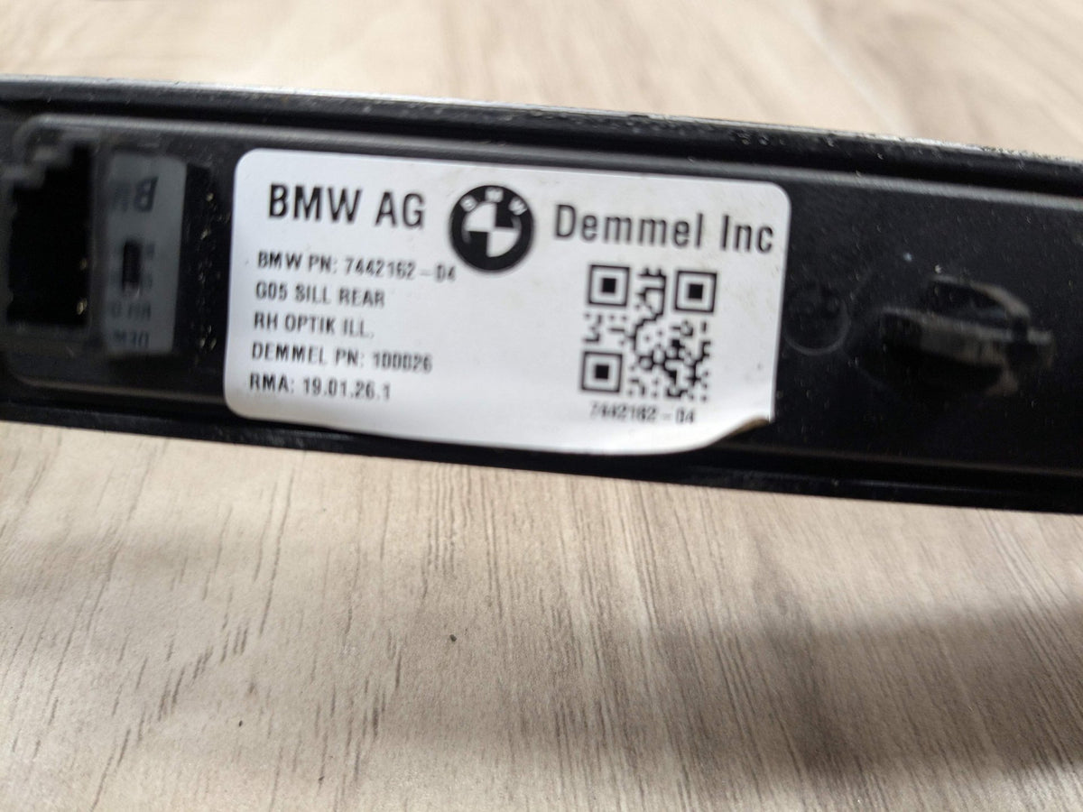 *19-25 OEM BMW G05 X5 Rear Left Driver Side Door Sill Cover Trim Sill Kick Plate