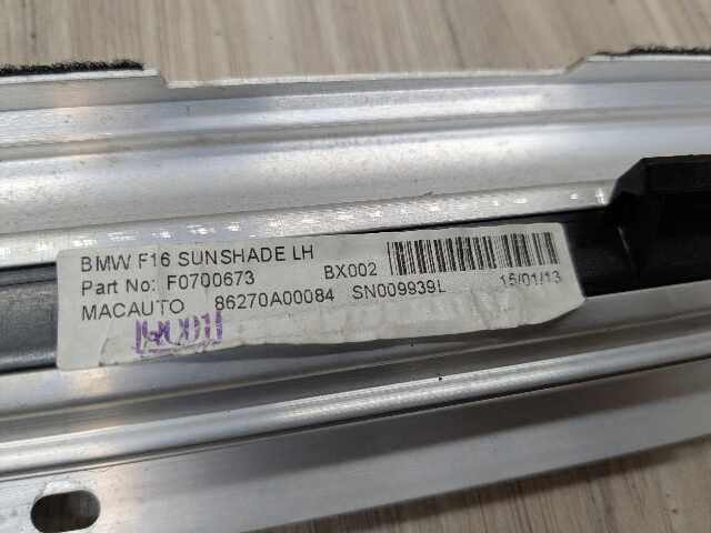 15-19 OEM BMW F16 F86 X6 REAR LEFT Driver Side Door Window Roller Sunshade Blind