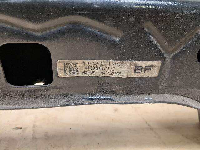 2020 BMW M340i G20 Rear Axle Support Crossmember Subframe 6922028