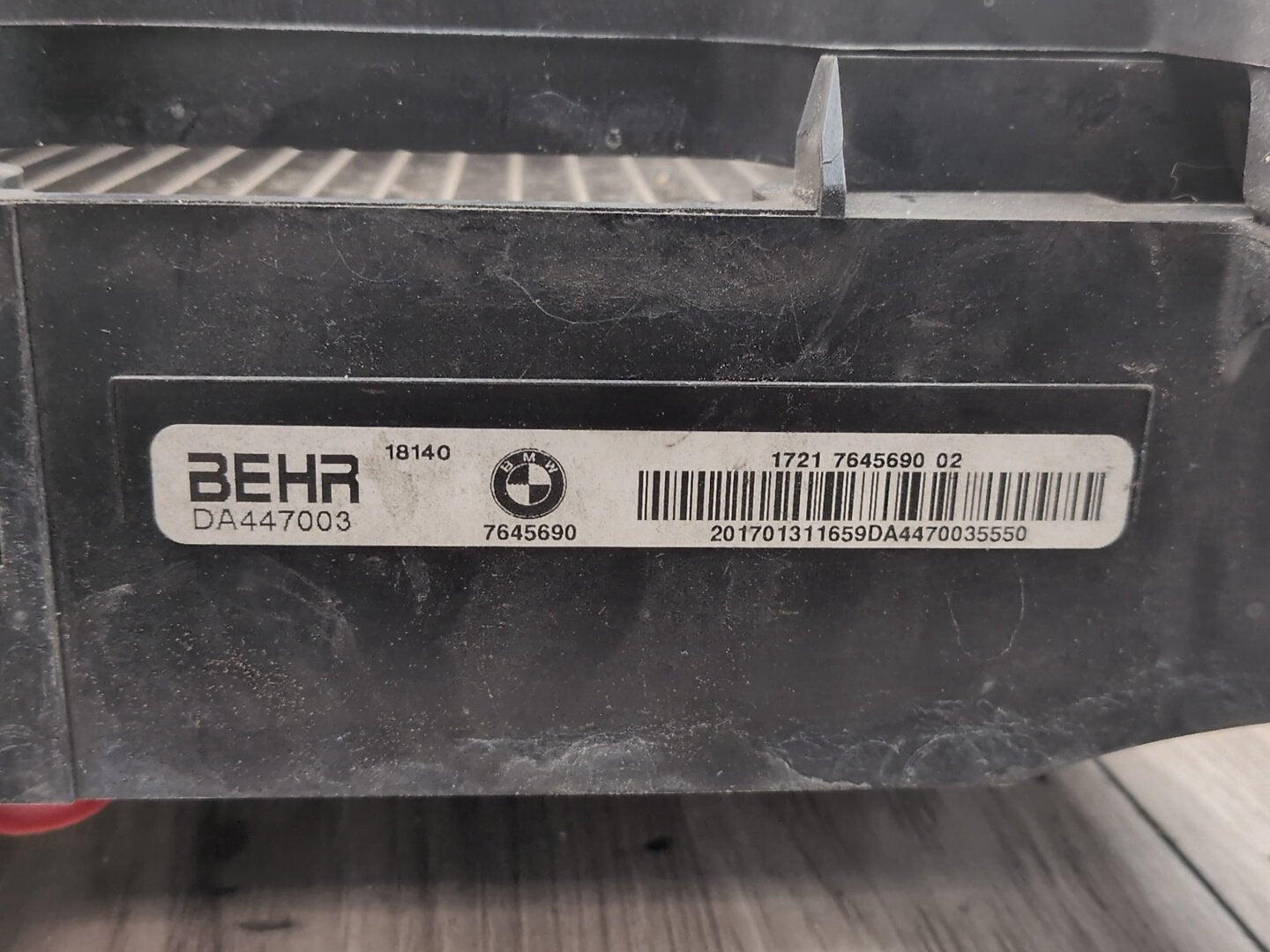 2014 - 2018 BMW X5 F85 Left Driver Secondary Auxiliary Radiator 7645690 S63B44T2