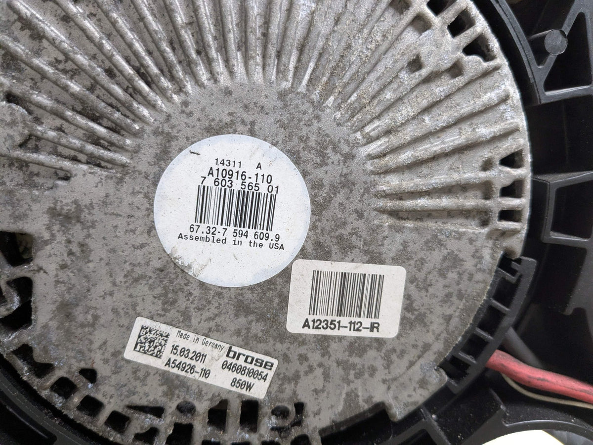 09-19 *NOTE* BMW X5M X6M Engine S63R Radiator Condenser Fan Shroud ASSEMBLY E70