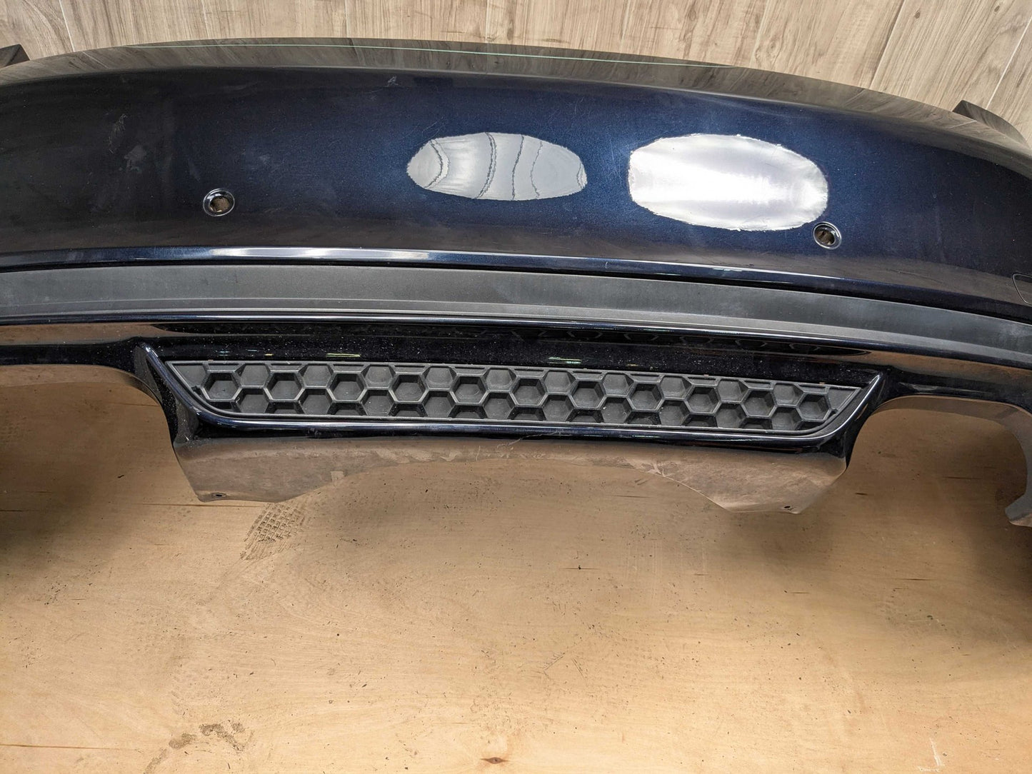 *15-18 OEM BMW F86 X6M M Rear Bumper Cover w/ Diffuser COMPLETE Black 416 CARBONSCHWARZ METALLIC (416)
