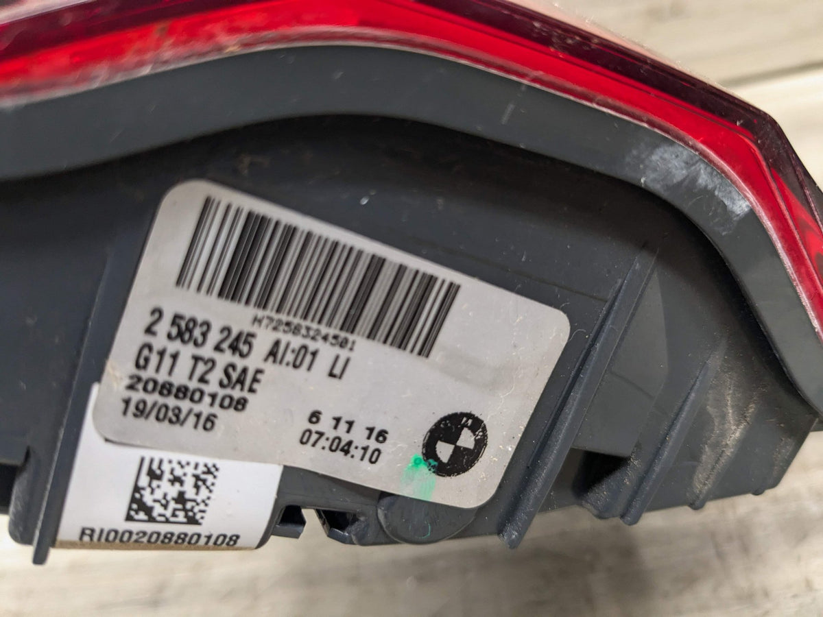 16-19 OEM BMW G11 G12 740 750 Rear Left Driver Side LED Inner Stop Tail Light
