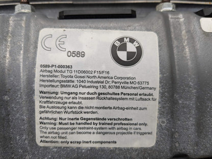 OEM BMW F15 F16 F85 F86 X5 Front Right Passsenger Knee Lower Dash Airbag Black