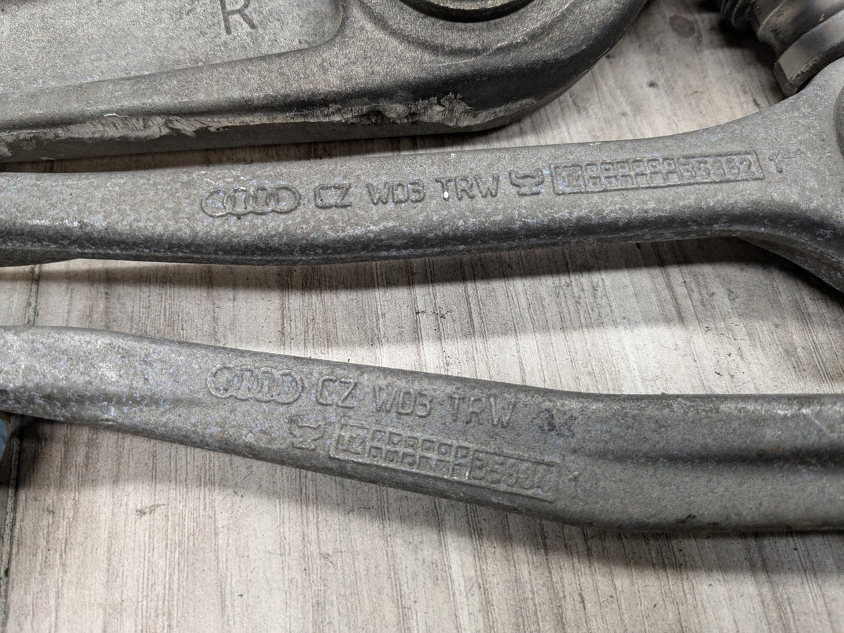 13-17 OEM AUDI A5 S5 Front Right Passenger Upper Lower Control Arm w Tie Rod SET