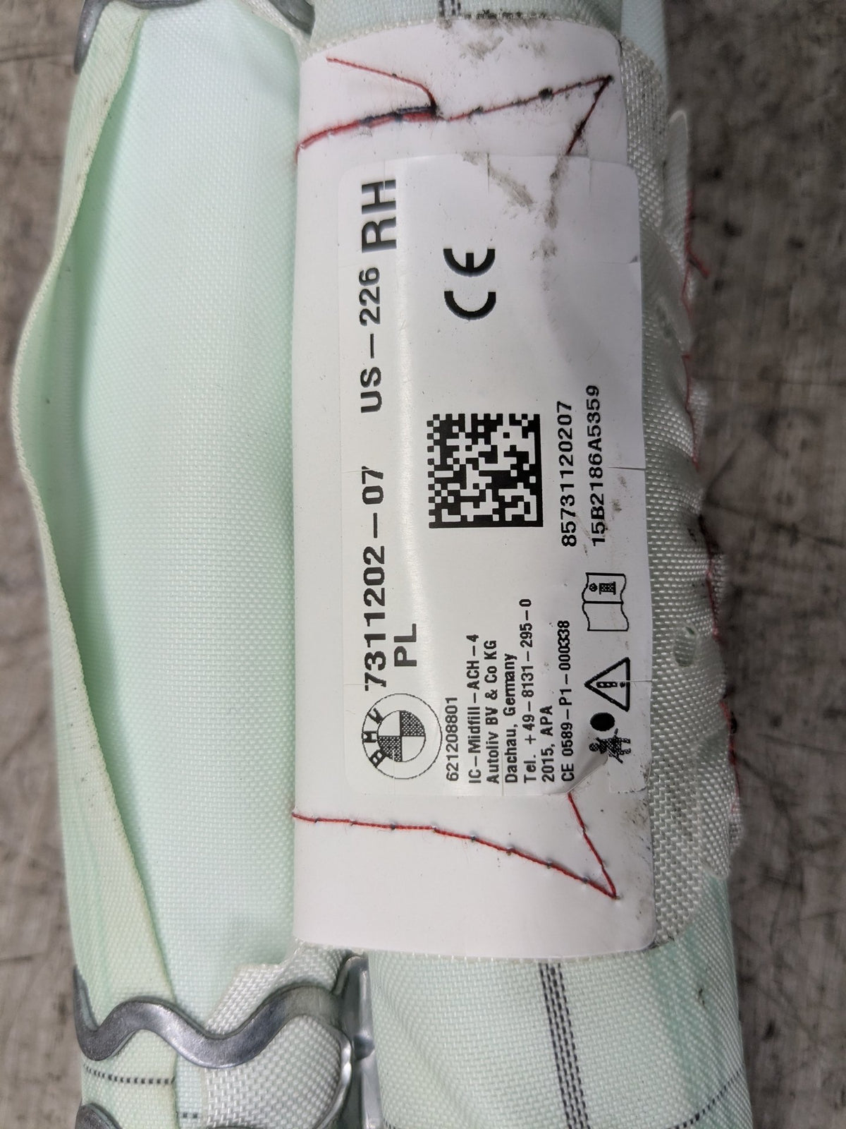 OEM BMW F30 F36 F80 M3 335 435 Right Passenger Roof Head Curtain Air Bag Airbag
