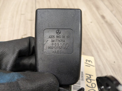 OEM Mercedes W205 Rear Left Right Center Seat Belt Buckle