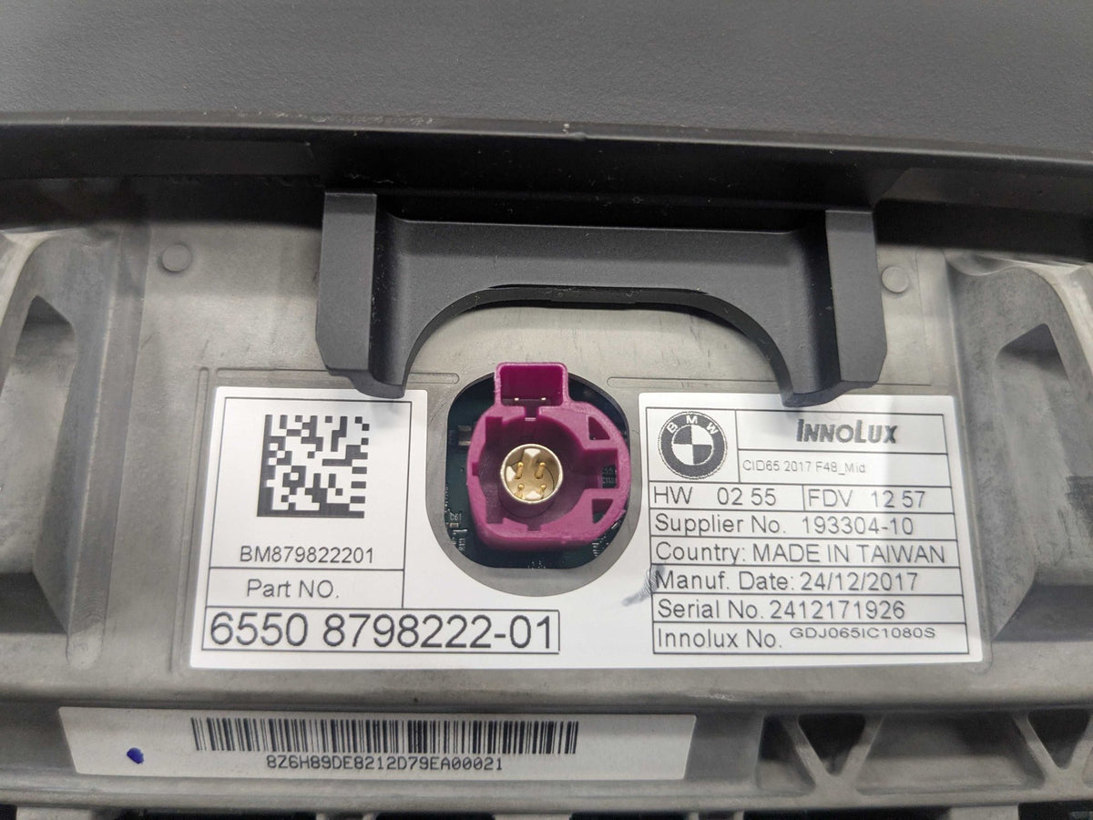 Monitor Display Screen PRE-LCI OEM BME F39 F48 X1 X2 CID Central Information Display Screen Monitor 6,5 OEM