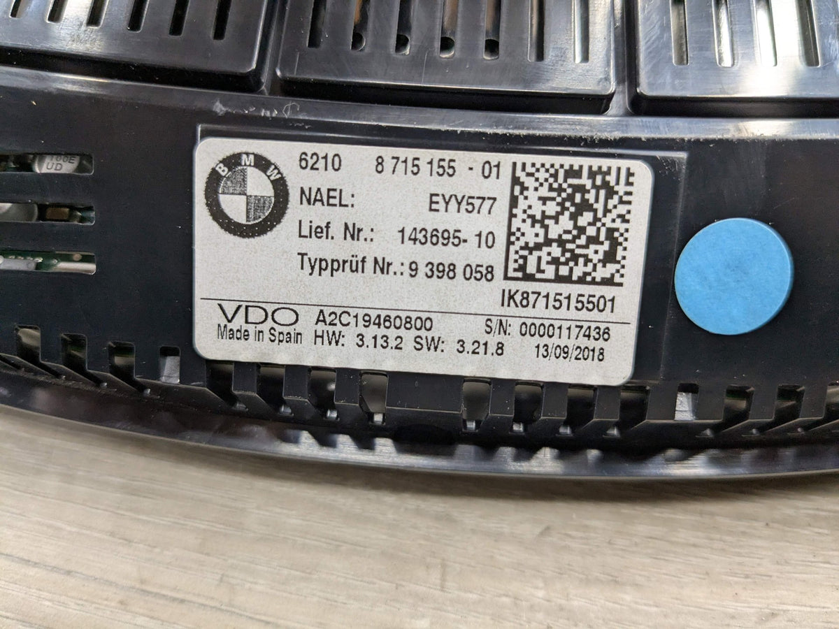 19-21 OEM BMW G01 G02 G30 X3 X4 Digital Instrument Cluster Speedometer Gauge