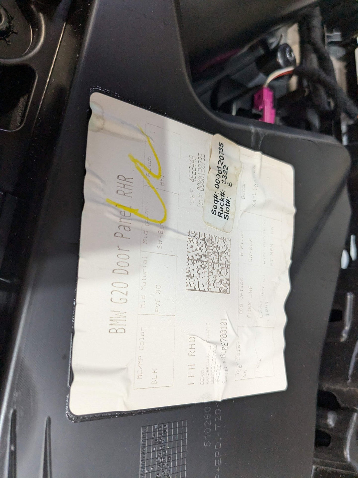 2021 BMW 330i G20 Rear Right Passenger Interior Door Panel Card OEM BMW G20 330 M340 REAR Right Passenger Interior Door Panel Card Cover Black OEM