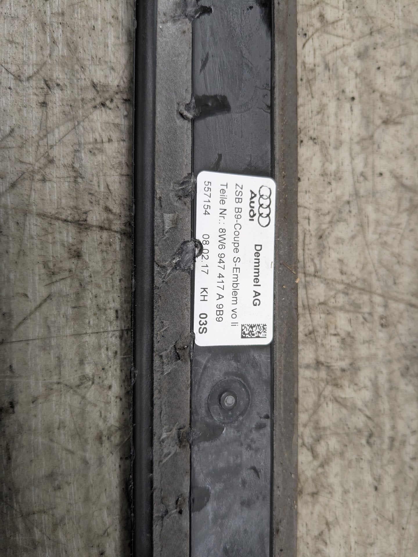 2018-2024 Audi S5 B9 Rear Left Right Scuff Plate Door Sill SET 8W6947417A S Line