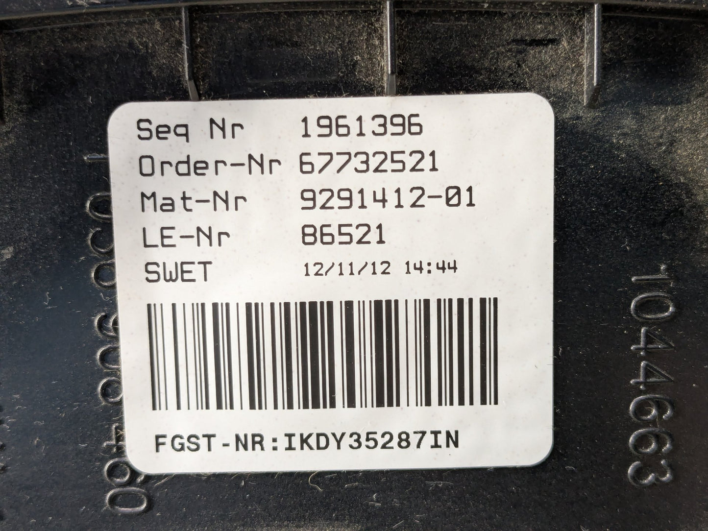 2011-2016 BMW 528i F10- Instrument Cluster Speedometer PN: 9291412