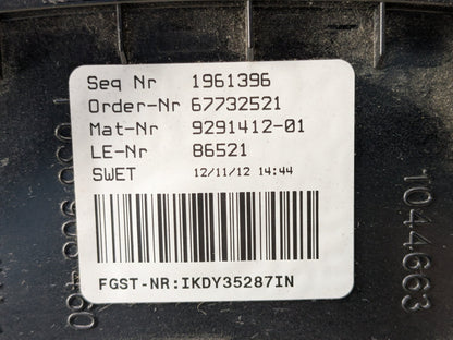 2011-2016 BMW 528i F10- Instrument Cluster Speedometer PN: 9291412