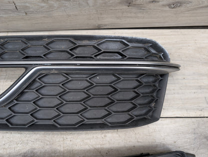 2008 - 2017 Audi S5 8T Front Left Right Center Bumper Cover Grilles SET 8T0807681