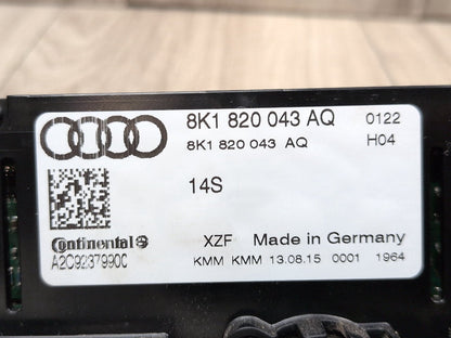 2013 - 2017 Audi S5 8T Front AC Heater Climate Control Switch 8K1820043A CTUB